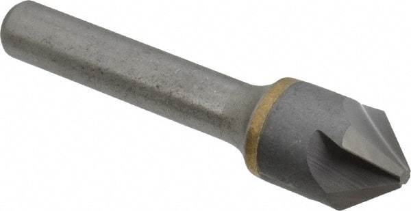 Hertel - 5/8" Head Diam, 3/8" Shank Diam, 4 Flute 82° Solid Carbide Countersink - 2-3/8" OAL, Straight Shank - Industrial Tool & Supply