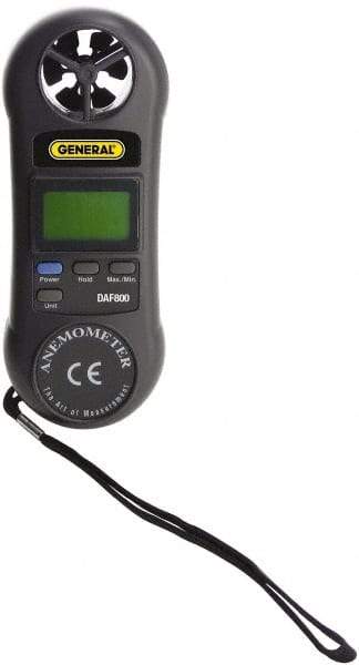 General - 0 to 3,000 Ft./Min Air Airflow Meter - 94°F Max - Industrial Tool & Supply