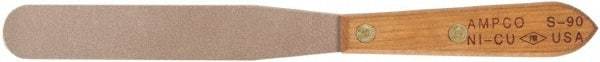 Ampco - 2" Wide Chisel Edge Blade Nickel Copper Spatula - Stiff, Straight Wood Handle, 19-1/4" OAL - Industrial Tool & Supply