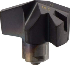 Iscar - Series ICP, 18.01mm Diam Grade IC908 140° Replaceable Drill Tip - Carbide, TiAlN Finish, 18 Seat Size - Industrial Tool & Supply