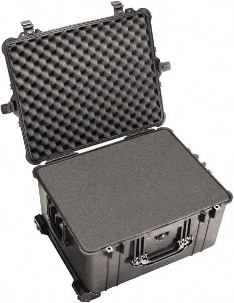 Pelican Products, Inc. - 19-11/16" Wide x 11-7/8" High, Clamshell Hard Case - Black, Polypropylene - Industrial Tool & Supply