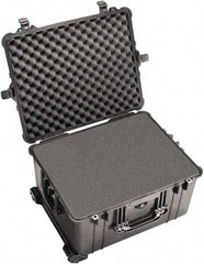 Pelican Products, Inc. - 19-11/16" Wide x 11-7/8" High, Clamshell Hard Case - Black, Polypropylene - Industrial Tool & Supply