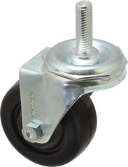Shepherd - 3" Diam x 1-1/4" Wide x 4-1/8" OAH Stem Mount Swivel Caster - Hard Rubber, 150 Lb Capacity, Nylon Bearing, 1/2-13 x 1-1/2" Threaded Stem - Industrial Tool & Supply