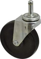 Shepherd - 4" Diam x 15/16" Wide x 4-3/4" OAH Stem Mount Swivel Caster - Soft Rubber, 125 Lb Capacity, Nylon Bearing, 7/16 x 1-7/16" Friction Stem - Industrial Tool & Supply