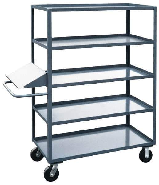Jamco - 3,000 Lb Capacity, 24" Wide x 48" Long x 68" High Order Picking Cart - 5 Shelf, Steel - Industrial Tool & Supply