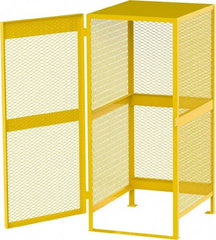 Jamco - Gas Cylinder Storage Cabinet - Steel, 33" Wide x 38" Deep x 70" High, Safety Yellow - Industrial Tool & Supply