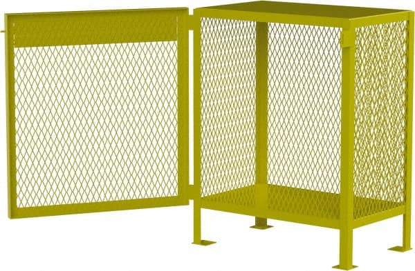 Jamco - 1 Shelf Gas Cylinder Storage Cabinet - Steel, 18" Wide x 30" Deep x 35" High, Safety Yellow - Industrial Tool & Supply