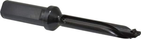 Allied Machine and Engineering - Series 12, 12 to 12.99mm Diam, 3/4" Diam Straight Shank with Flange, Straight Flute Spade Drill - 2-9/16" Max Depth, 4" Body Length, 5-11/16" OAL, Standard Length, Through Coolant - Industrial Tool & Supply