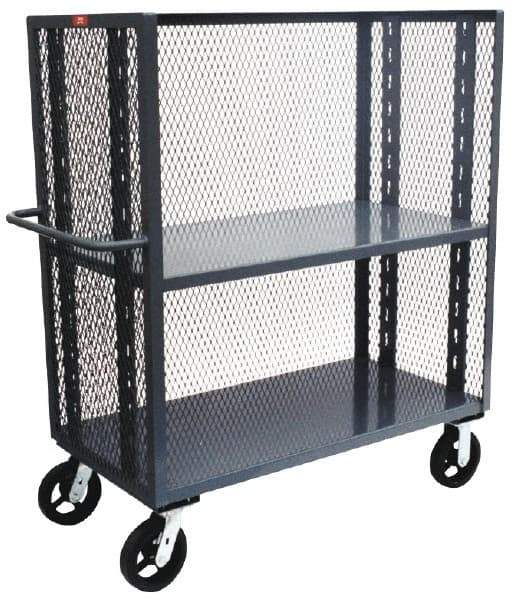 Jamco - 3,000 Lb Capacity, 30" Wide x 60" Long x 57-1/2" High Standard Utility Cart - 2 Shelf, Steel - Industrial Tool & Supply