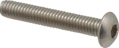 Value Collection - M4x0.70 Metric Coarse Hex Socket Drive, Button Screw - Grade 18-8 & Austenitic A2 Stainless Steel, Uncoated, Partially Threaded, 25mm Length Under Head - Industrial Tool & Supply