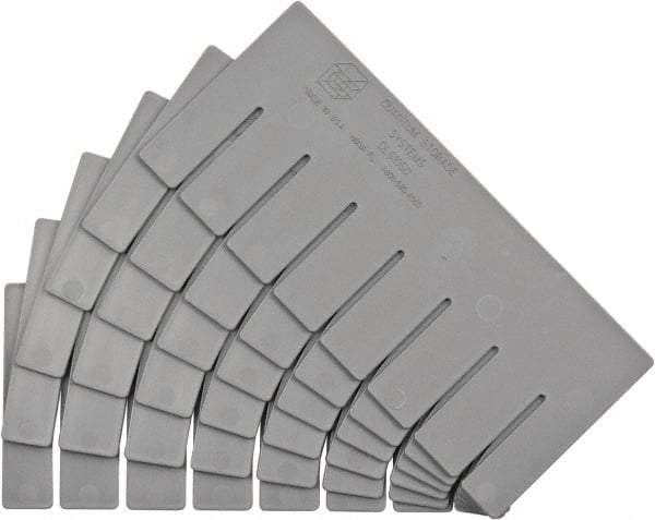 Quantum Storage - 10" Wide x 4.9" High, Gray Bin Divider - Use with Quantum Storage Systems - DG91050 - Industrial Tool & Supply