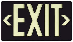 NMC - Exit, Plastic Exit Sign - 15-7/8" Wide x 8-5/8" High, Glow-in-the-Dark - Industrial Tool & Supply