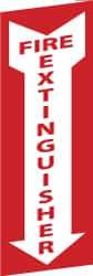 NMC - Fire Extinguisher, Plastic Fire Sign - 4" Wide x 12" High - Industrial Tool & Supply
