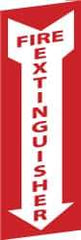 NMC - Fire Extinguisher, Plastic Fire Sign - 4" Wide x 12" High - Industrial Tool & Supply