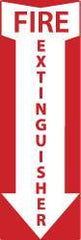 NMC - Fire Extinguisher, Pressure Sensitive Vinyl Fire Sign - 4" Wide x 12" High - Industrial Tool & Supply