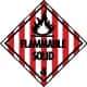 NMC - Flammable Solid DOT Shipping Label - 4" High x 4" Wide - Industrial Tool & Supply