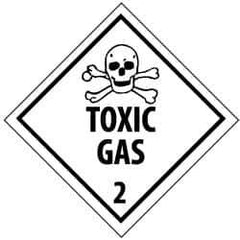 NMC - Toxic Gas DOT Shipping Label - 4" High x 4" Wide - Industrial Tool & Supply