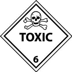 NMC - Toxic DOT Shipping Label - 4" High x 4" Wide - Industrial Tool & Supply