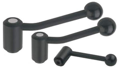 KIPP - 5/8-11, 1.61" Hub Diam, Steel Heavy Duty Adjustable Tension Lever with Internal Thread - 5.3" OAL, 2.22" High, 1.06" Hole Depth - Industrial Tool & Supply
