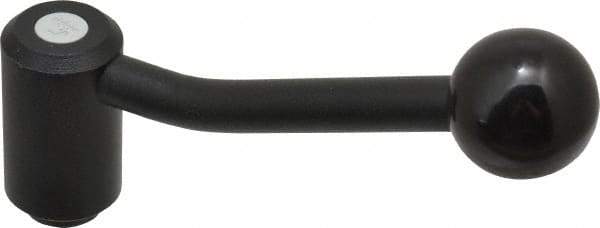 KIPP - M12 x 1.75, 1.1" Hub Diam, Steel Heavy Duty Adjustable Tension Lever with Internal Thread - 4.17" OAL, 2.7" High, 0.67" Hole Depth - Industrial Tool & Supply