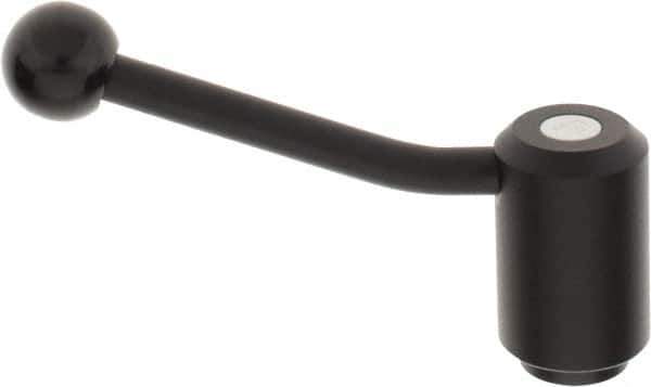 KIPP - M24 x 3.0, 1.61" Hub Diam, Steel Heavy Duty Adjustable Tension Lever with Internal Thread - 5.06" OAL, 1.85" High, 1.06" Hole Depth - Industrial Tool & Supply