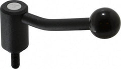 KIPP - 5/16-18, 0.94" Hub Diam, Steel Threaded Stud Adjustable Tension Lever with 20° Handle - 0.78" Stud Length, 3.46" OAL, 2.3" High - Industrial Tool & Supply
