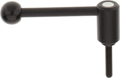 KIPP - 5/16-18, 0.94" Hub Diam, Steel Threaded Stud Adjustable Tension Lever with 0° Handle - 1.57" Stud Length, 3.62" OAL, 1.46" High - Industrial Tool & Supply
