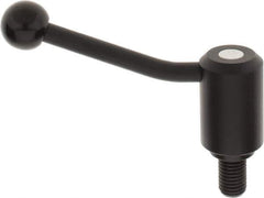 KIPP - 3/4-10, 1.61" Hub Diam, Steel Threaded Stud Adjustable Tension Lever with 20° Handle - 1.18" Stud Length, 5.06" OAL, 3.52" High - Industrial Tool & Supply