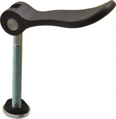 KIPP - 1/4-20, 0.59" Hub Diam, Black Powder Coat Cast Aluminum Adjustable Clamping Handle - 1.96" Stud Length - Industrial Tool & Supply