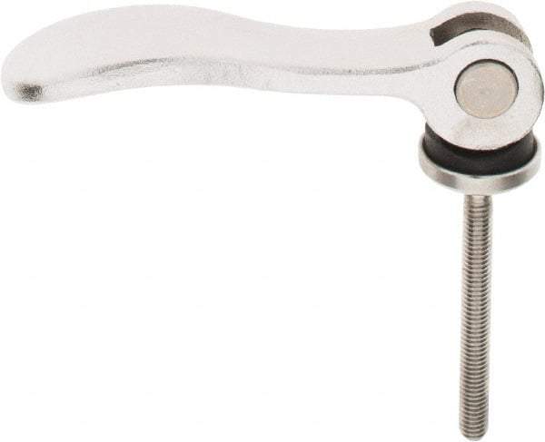 KIPP - #10-32, 0.59" Hub Diam, Stainless Steel Adjustable Clamping Handle - 1.57" Stud Length - Industrial Tool & Supply