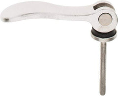 KIPP - #10-32, 0.59" Hub Diam, Stainless Steel Adjustable Clamping Handle - 1.57" Stud Length - Industrial Tool & Supply