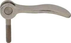 KIPP - 1/4-20, 0.59" Hub Diam, Stainless Steel Adjustable Clamping Handle - 0.78" Stud Length - Industrial Tool & Supply