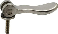 KIPP - 5/16-18, 1.06" Hub Diam, Stainless Steel Adjustable Clamping Handle - 1.18" Stud Length - Industrial Tool & Supply