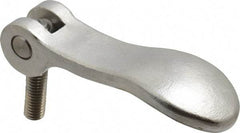 KIPP - 3/8-16, 1.06" Hub Diam, Stainless Steel Adjustable Clamping Handle - 0.99" Stud Length - Industrial Tool & Supply
