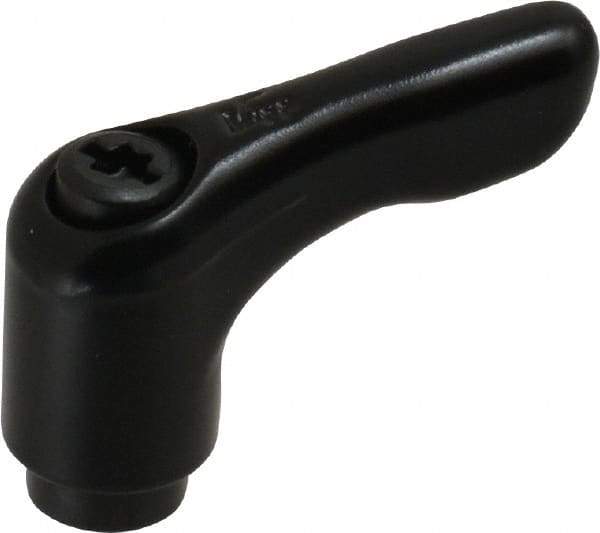 KIPP - #10-32, 0.51" Hub Diam, Zinc Die Cast (Steel Components) Tapped Insert Adjustable Clamping Handle - 1.85" OAL, 1.22" High, 0.35" Hole Depth - Industrial Tool & Supply