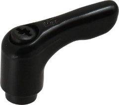 KIPP - #10-32, 0.51" Hub Diam, Zinc Die Cast (Steel Components) Tapped Insert Adjustable Clamping Handle - 1.85" OAL, 1.22" High, 0.35" Hole Depth - Industrial Tool & Supply