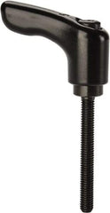 KIPP - #10-32, 0.55" Hub Diam, Zinc Die Cast (Steel Components) Threaded Stud Adjustable Clamping Handle - 1.57" Stud Length, 1.85" OAL, 1.22" High - Industrial Tool & Supply