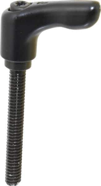 KIPP - 1/4-20, 0.55" Hub Diam, Zinc Die Cast (Steel Components) Threaded Stud Adjustable Clamping Handle - 1.97" Stud Length, 1.85" OAL, 1.22" High - Industrial Tool & Supply