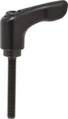 KIPP - M5 x 0.8, 13mm Hub Diam, Zinc Die Cast (Steel Components) Threaded Stud Adjustable Clamping Handle - 35mm Stud Length, 47mm OAL, 31mm High - Industrial Tool & Supply