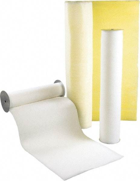 Made in USA - 65' Long x 26-1/4" Wide x 3/4" Thick Synthetic Automatic Air Filter Media Roll - MERV 4, 72% Arrestance Efficiency, 500 FPM Max Air Flow, 0.07" wpg Init Resist, 1" wpg Final Resist, Use with Any Unit - Industrial Tool & Supply