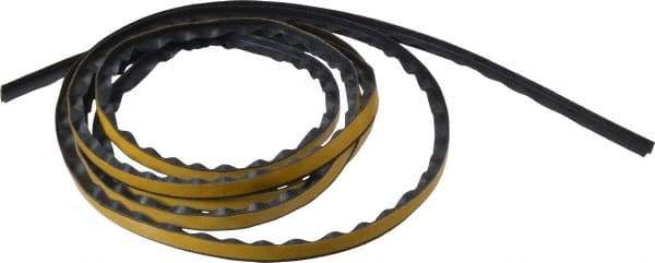 Pemko - 9' Long x 7/16" Wide, Adhesive Astragal/Meeting Stile Seals Weatherstripping - 1-3/4" Door Thickness, Silicone, Dark Brown Finish - Industrial Tool & Supply