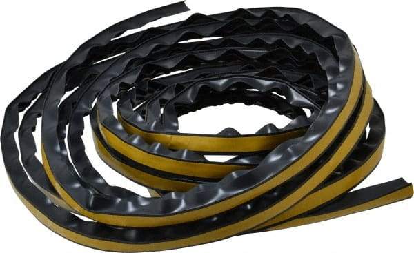 Pemko - 20' Long x 1/2" Wide, Adhesive Perimeter Gasketing Weatherstripping - 1-3/4" Door Thickness, Silicone, Dark Brown Finish - Industrial Tool & Supply