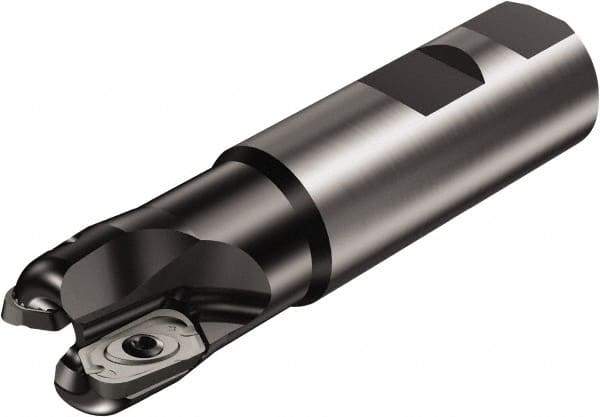 Sandvik Coromant - 1-1/2" Cut Diam, 18mm Max Depth of Cut, 1-1/2" Shank Diam, 6.31" OAL, Indexable Square Shoulder End Mill - Multiple Insert Styles, Weldon Shank, 90° Lead Angle, Through Coolant, Series CoroMill 790 - Industrial Tool & Supply