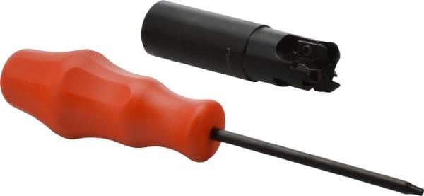 Kennametal - 1" Cutting Diam, 1" Shank Diam, 1" Max Depth of Cut, Straight Shank Indexable Copy End Mill - 3 Inserts, RP.. 32.. Insert, KIPR Toolholder, Through Coolant - Industrial Tool & Supply