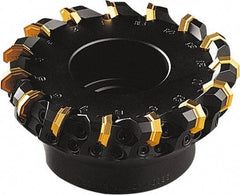 Seco - 112mm Cut Diam, 32mm Arbor Hole, 5mm Max Depth of Cut, 43° Indexable Chamfer & Angle Face Mill - 12 Inserts, OF.. 0704 Insert, Right Hand Cut, 12 Flutes, Series OctoMill - Industrial Tool & Supply