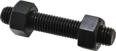 Value Collection - 5/8-11, 3-1/2" Long, Uncoated, Steel, Fully Threaded Stud with Nut - Grade B7, 5/8" Screw, 7B Class of Fit - Industrial Tool & Supply