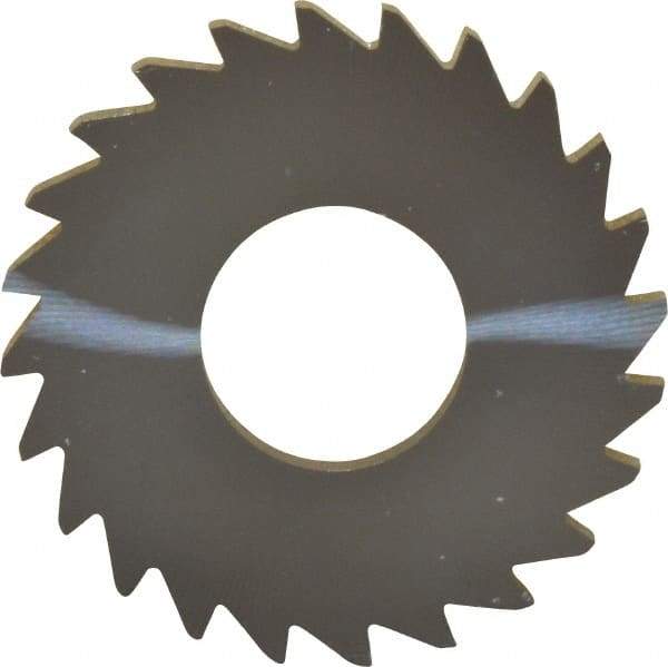 Made in USA - 1-1/4" Diam x 1/8" Blade Thickness x 1/2" Arbor Hole Diam, 24 Tooth Slitting and Slotting Saw - Arbor Connection, Right Hand, Uncoated, Solid Carbide, Concave Ground - Industrial Tool & Supply