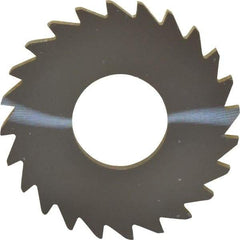Made in USA - 1-1/4" Diam x 1/8" Blade Thickness x 1/2" Arbor Hole Diam, 24 Tooth Slitting and Slotting Saw - Arbor Connection, Right Hand, Uncoated, Solid Carbide, Concave Ground - Industrial Tool & Supply