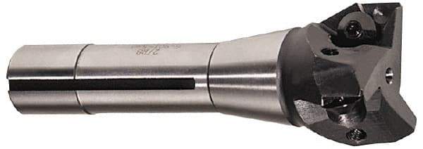 Value Collection - 1-1/2" Cut Diam, 0.656" Max Depth of Cut, 1" Shank Diam, 3-11/16" OAL, Indexable Square Shoulder End Mill - TPC 32..., TPG 32., TPU 32. Inserts, Weldon Shank - Industrial Tool & Supply