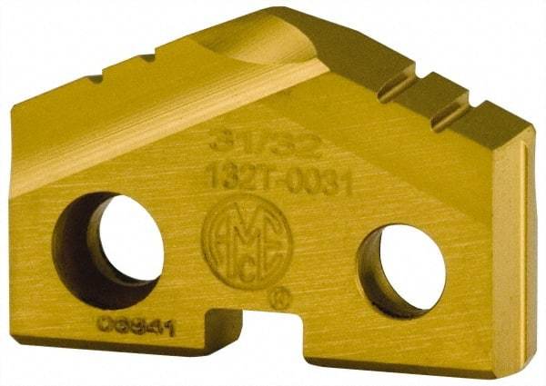 Allied Machine and Engineering - 37/64" Diam x 1/8" Thick, Seat Code 0, Flat Bottom Spade Drill Insert - TiN Coated, Cobalt, Grade Super Cobalt, Series T-A - Industrial Tool & Supply